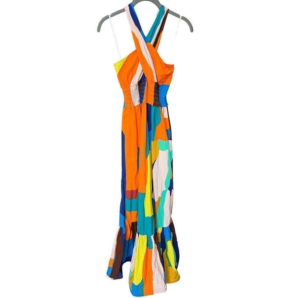 Anthropologie Multicolor Abstract Print Maxi Dress - Picture 4 of 8